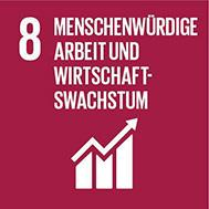SDG 8 Dauerhaftes, breitenwirksames und nachhaltiges Wirtschaftswachstum, produktive Vollbeschäftigung und menschenwürdige Arbeit für alle fördern Die Erfahrung zeigt, dass Wirtschaftswachstum allein