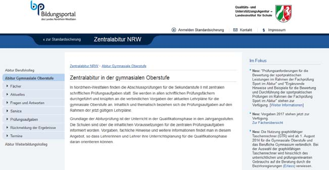 Weitere Informationen (2/3) Informationen im Bildungsportal NRW unter