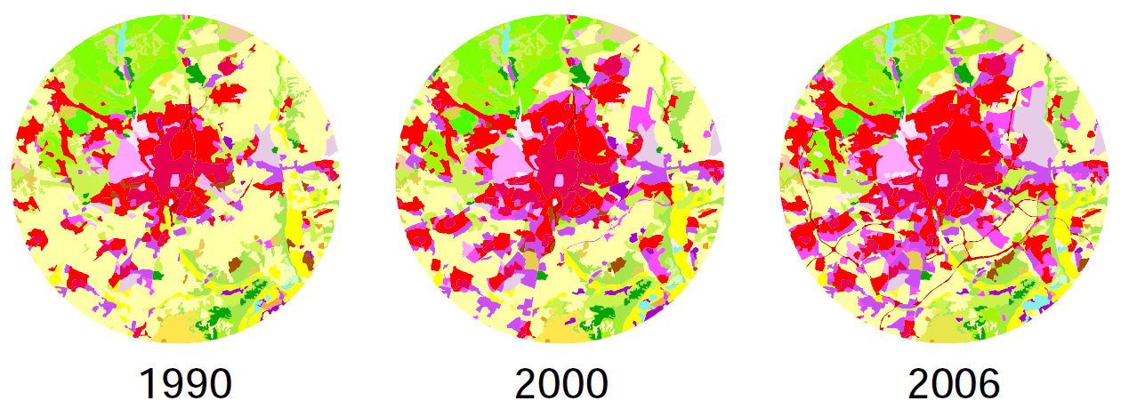 Geodaten und Auswahl der 100 europäischen Großstädte CORINE-Daten 1990, 2000 und 2006 Möglichst repräsentativer europäischer Überblick möglichst alle EU-Staaten erfassen