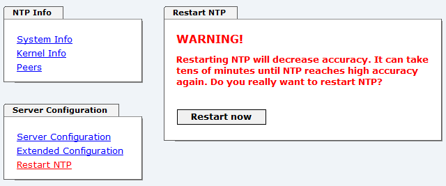 7.3.3.5 Erweiterte NTP Konfiguration (Extended Configuration) NTP ist ein Standard zur Synchronisierung von Uhren in Computersystemen über paketbasierte Kommunikationsnetze.