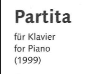 Titel (RDA 2.3) Wenn Besetzung, Tonart, Datum des Musikstücks und Nummer Teil des Haupttitels weitere Sprachen oder Schriften Teil des Paralleltitels RDA Element Pica Erfassung 2.3.2 Haupttitel 4000 Partita für Klavier (1999) 2.