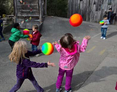 4.3.2 Gemeinsames Spiel im Freien Im Garten unserer Kindergärten spielen täglich über 60 Kinder während kürzerer oder längerer Zeit.