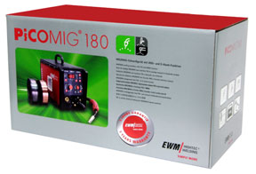 o o MIG/MAG-Standard-Schweißgeräte, tragbar PICOMIG 180 PICOMIG 180 Gerätebeschreibung K F a Mehrverfahren Inverter-DC-Kompakt-Schweißgerät zum MIG/MAG- Standard-, WIG-Liftarc- und E-Hand-Schweißen,