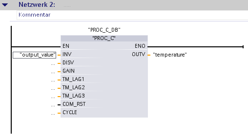 Beispiel "PID Regelung" 4.4 Simulationsbaustein laden Ergebnis Sie haben den Baustein zur Simulation der Ein- und Ausgangswerte des PID-Reglers in das Beispielprojekt geladen.