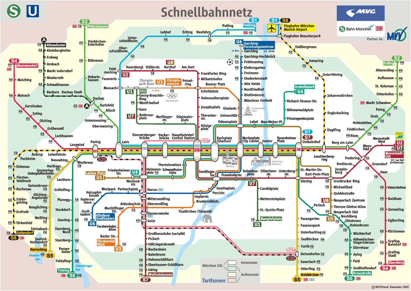 SPNV-Angebot MVV Schnellbahnnetz Dr.