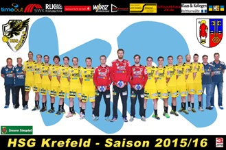 HISTORIE Saison 2013/14 Platz: 9 von links: Manfred Fothen (Geschäftsführer HSG), Jörg Heydel (Geschäftsführer SC Bayer 05), Thomas Wirtz (Geschäftsführer HSG), Hans Krüppel (1.