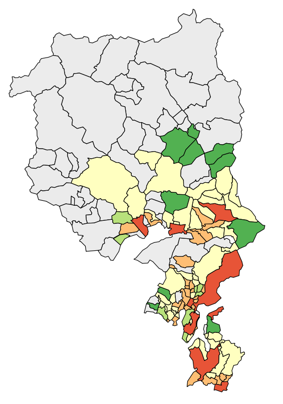 Region Tessin In der Region Tessin hat sich die von Eigentumswohnungen im Berichtsjahr gegenüber dem Vorjahr um 19 Tage auf 117 Insertionstage stark verlängert.