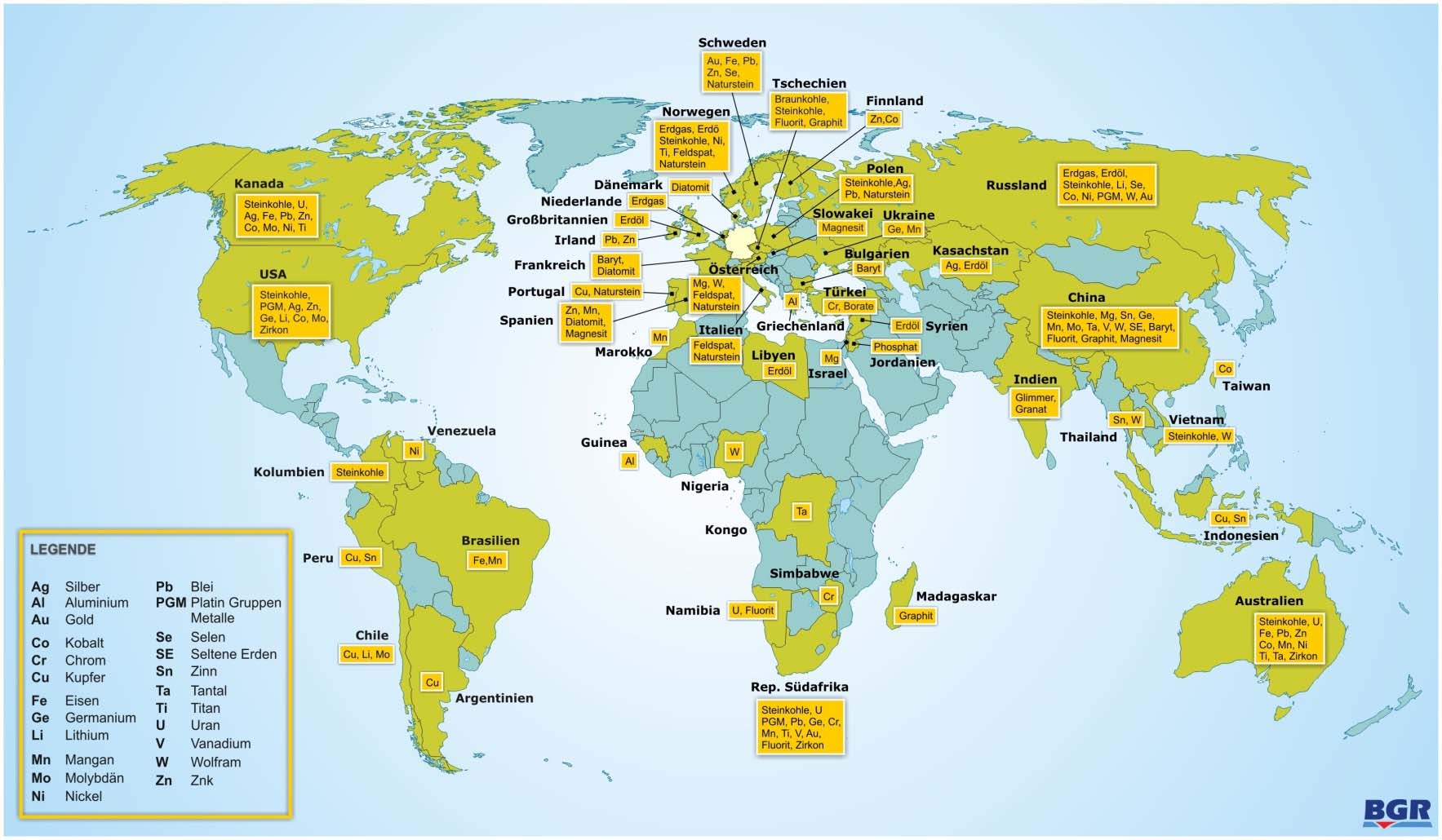 Rohstoffmärkte sind global Herkunft