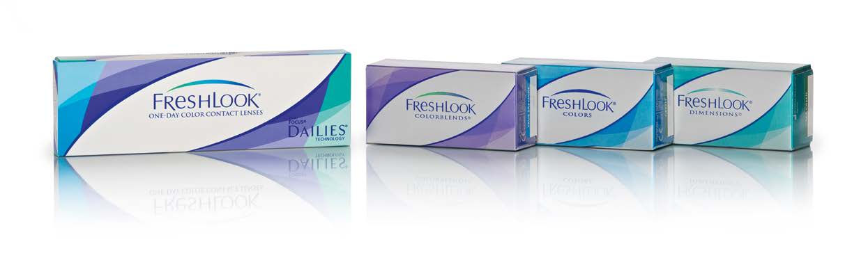 FreshLook Farbige Kontaktlinsen Farbige Kontaktlinsen Alle Dk- sowie Dk/t-Werte sind nach Fatt. corr. 35 C gemessen.