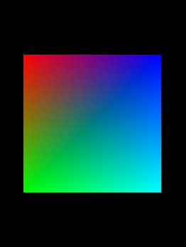 Hello OpenGL: 13/22 gltranslatef(0.0f,0.0f,-6.0f); glbegin(gl_quads); glcolor3f ( 0.0, 1.0, 0.0); glvertex2f(-1.0,-1.0); glcolor3f ( 0.0, 1.0, 1.0); glvertex2f( 1.