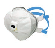 Atemschutz Filtrierende Halbmasken 3M Atemschutzmaske 9320+ FFP2 Beschreibung: Gegen feste Feinstäube, hygienisch einzeln verpackt, faltbar, 3-teiliges Design (bis zum 10-fachen AGW-Grenzwert).