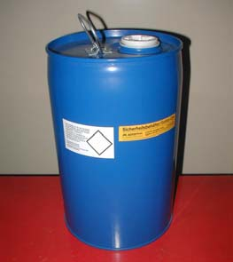 flüssige Abklingabfälle (kurzlebige Nuklide T ½ < 100 d ) Behälterbezeichnung: KK 10 Kunststoffkanister, 10 Liter Befüllung max. 90% 9 Liter (90%) 0,48 kg 10 kg ca.