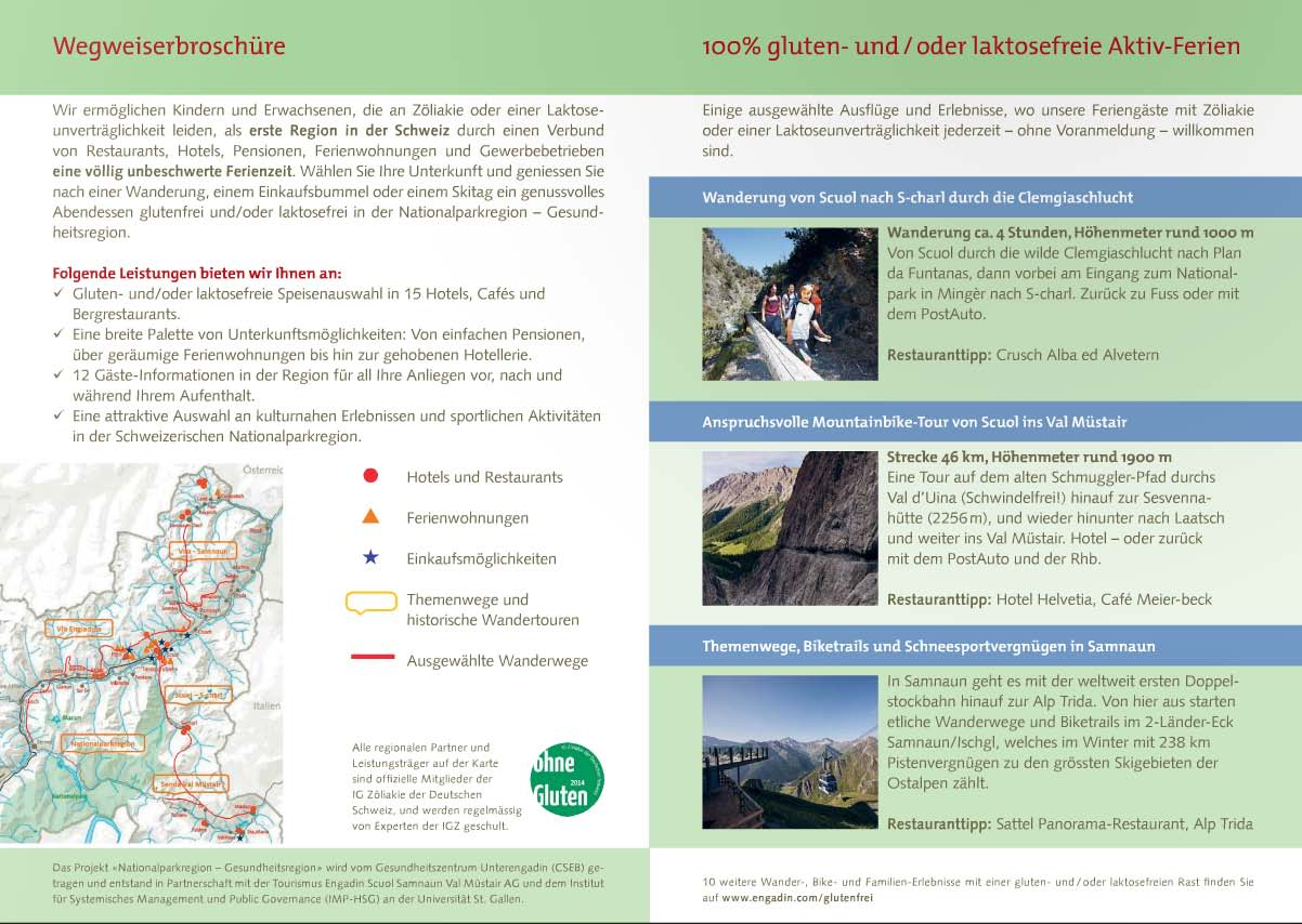 Beispiel (2): Nationalparkregion Scuol Samnaun, Schweiz Spezielle Wander- und