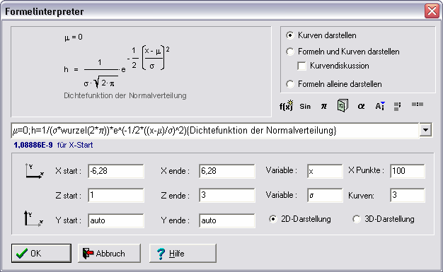 Der Formel-Editor / Interpreter Wenn man nur Funktionen bzw.