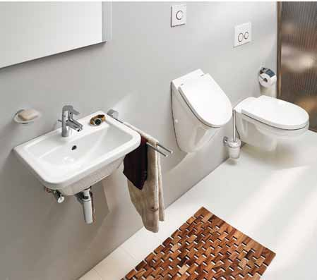 DIANA Plus Kompakt Tiefspül-Wand-WC mit geringer Ausladung: nur 480 mm DIANA Plus E andwaschbecken,