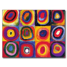 Runde Formen in der Malerei Der Stil des russisch-französischen Kunstmalers und Grafikers Wassily Kandinsky wurde anfänglich dem Expressionismus zugeordnet. Kandinsky gab zu Beginn des 20.