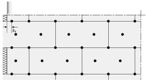 Abbildung 1 Dübelschema: 4 Stück/m² Abbildung 2 verklebt und konstruktiv bzw.