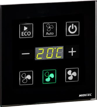 Raumsteuerung fürs Hotelzimmer Der Temperaturregler HC3530 TEMPERATURE CONTROL Klimabedieneinheit zur Steuerung von Lüftung und Temperaturreglern in Kombination mit einem Door Controller und einer