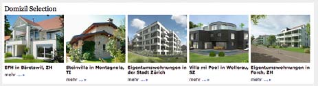Immobilienplattform Die Startseite 5 Als Member der Plattform NZZdomizil.ch wird Ihr Logo im Random-Verfahren immer wieder angezeigt.