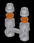 Ersatzteile H-MIscher / Anschlussarmaturen Dichtungssatz für H-Mischer F10253 Vorlaufeinsatz für Hahnblock, Einrohr-Hahnblock und Einzel- Kugelhahn Kunststoff F10630 Rücklaufeinsatz für