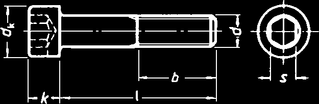 ZEDEV Einkauf und Service AG 945 SCHRAUBEN VIS Zylinderschrauben mit Innensechskant, A2 Edelstahl DIN 912 Nennmass/Cote nominale M5 M6 M8 d 5 6 8 b 22 24 28 dw max. 8,72 10,22 13,27 k max.