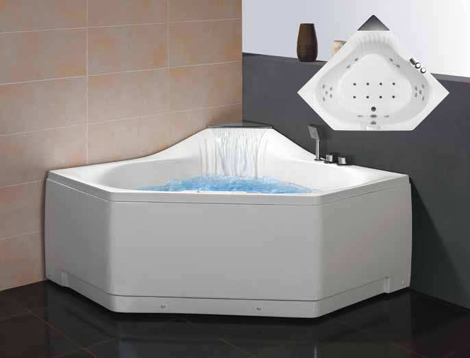AM168JDTSZ Dieser Whirlpool beeindruckt durch seinen extra großen Wasserfall und sein modernes Design und ist ideal zum relaxen zu zweit.