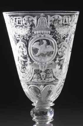 Böhmische und sächsische Gläser Kat. Nr. 257 Pokal auf Kaiser Joseph I.