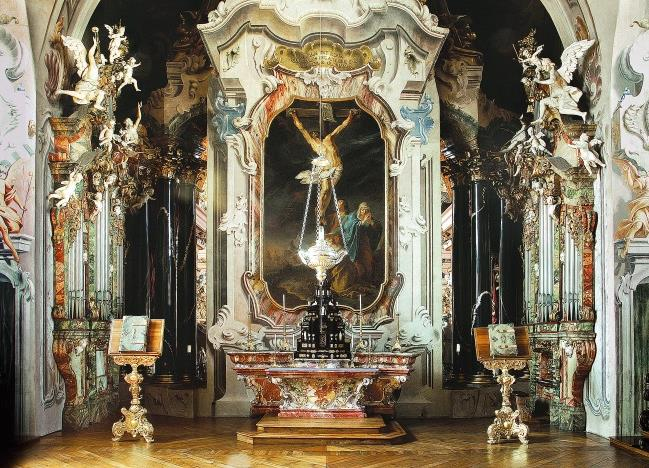Die Orgeln der neuen Wallfahrtskirche Unter Abt Thomas Schenklin wurde am 9. März 1719 mit dem Neubau der Klosterkirche im barocken Stil begonnen.