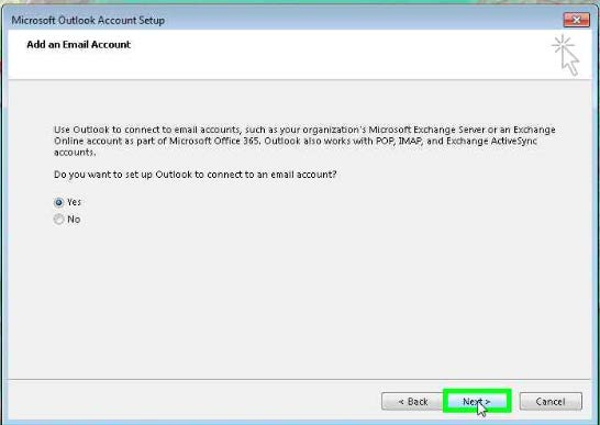 Outlook 2013 (Windows) Wenn Sie Outlook 2013 zum ersten Mal auf Ihrem Computer starten, müssen Sie eine Reihe von Konfigurationsschritten durchlaufen, um die Applikation für den Zugriff auf Ihre
