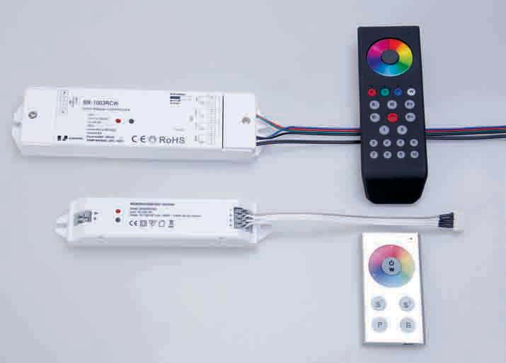 Wir machen icht LED-Steuereinheiten SCHALTEN DIMMEN RGB Unsere 3-Kanal und 4-Kanal Farbsteuereinheiten bieten eine komfortable Lichtsteuerung mit umfangreicher Funktionalität.