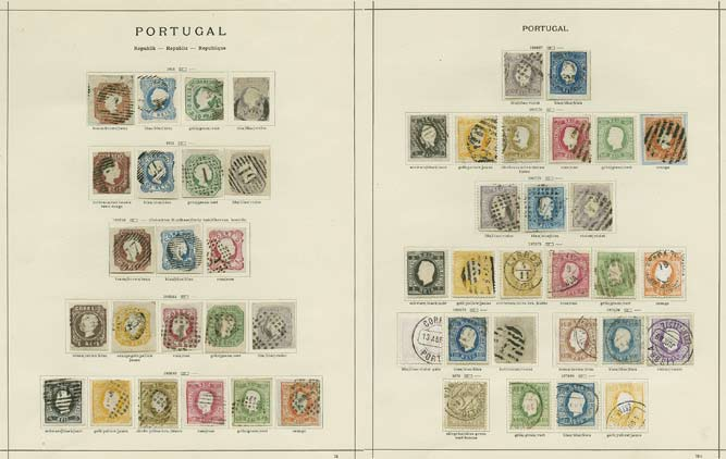 392 portugal russland Internationale Auktion 151 8094 700 portugal 1853-1929, exemplarisch zwei Seiten der wunderbaren alten Qualitätssammlung ab Mi.Nr.