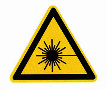 4 Beispiel einer Kennzeichnung eines Lasers der Klasse 2M Laserstrahlung Nicht in den Strahl blicken oder