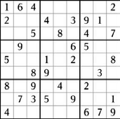 POSTUP PRI HRE Do hracieho poľa 9x9 políčok sa dopĺňajú čísla od 1 do 9. Každý z deviatich boxov po 3x3 políčka, každý riadok, ako aj každý stĺpec obsahujú jedno z čísel od 1 do 9.