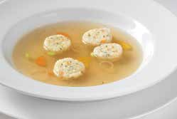 Suppen EINLAGEN Artikelnummer: 01300 KRÄUTER-GEMÜSE DUKATEN Lockere Grießmasse mit Karotten und Kräutern verfeinert. Vorgekocht ca.