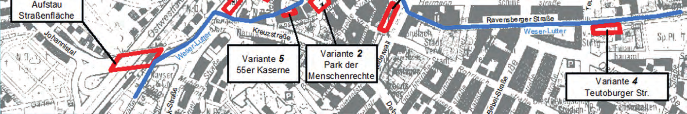 Verlauf Weser-Lutter im Innenstadtbereich Bürgerdialog zur Luttersanierung, Bauabschnitt 1 - Niederwall