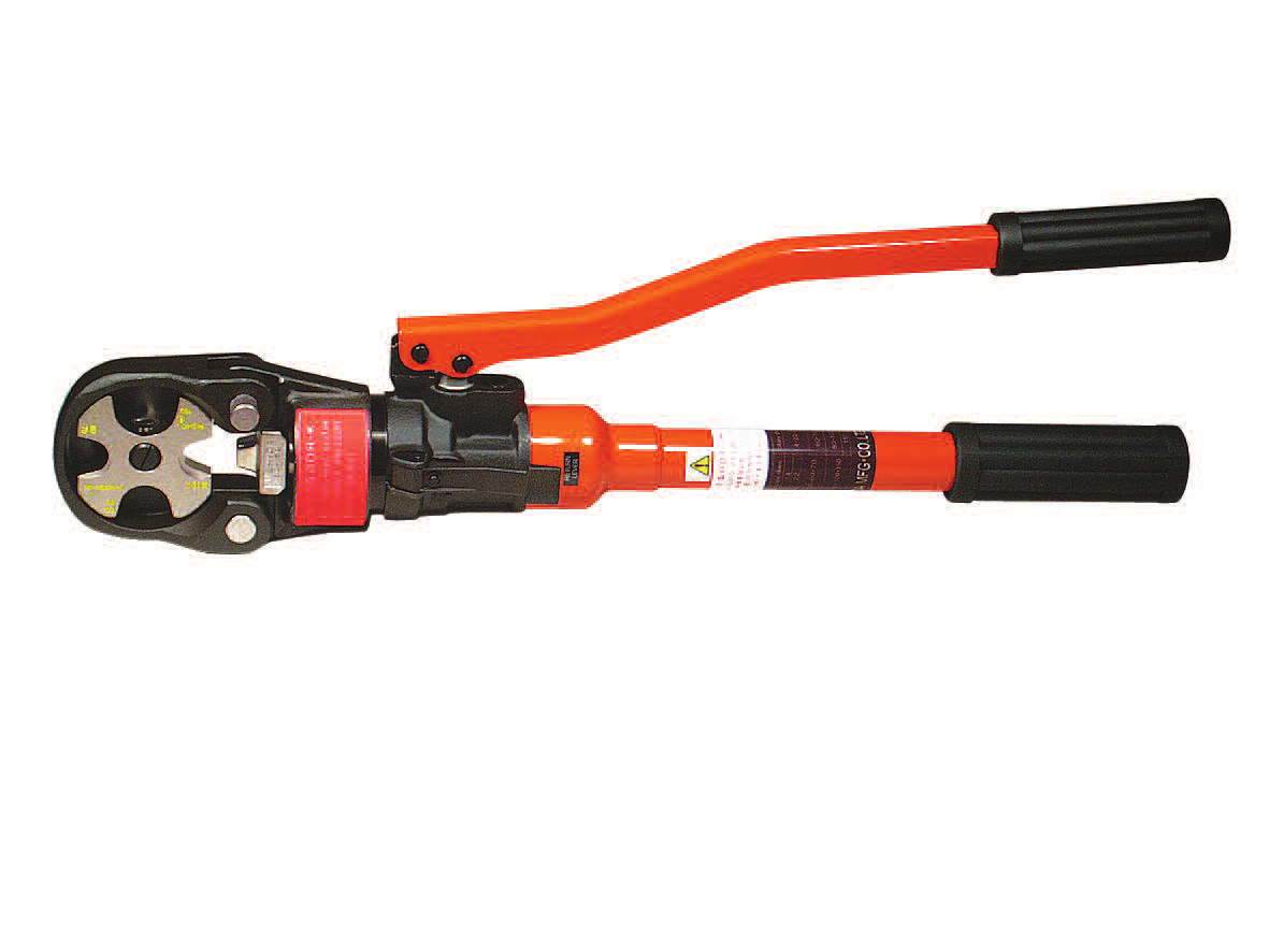 Quetschzange für blanke Kabelhülsen und Kabelsteckverbinder bis 150 mm 2 Hydraulische Quetschzange SES NC-150DR-K für blanke Kabelhülsen und Kabelsteckverbinder - 16 bis 150 mm 2 - Die Zange ist mit