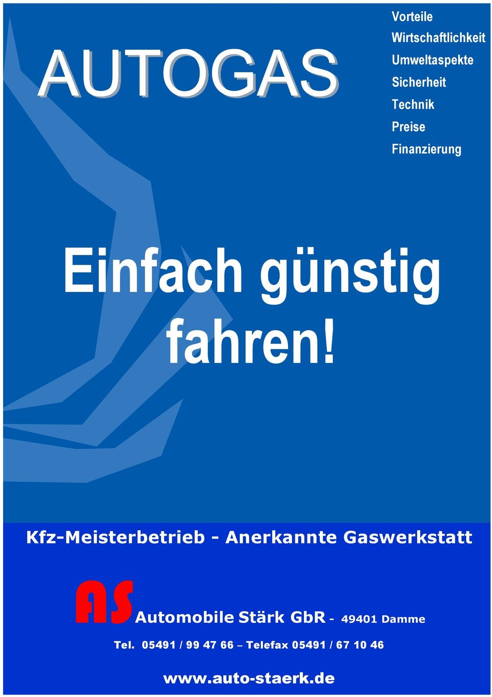 Kfz-Meisterbetrieb - Anerkannte Gaswerkstatt ASAutomobile Stärk