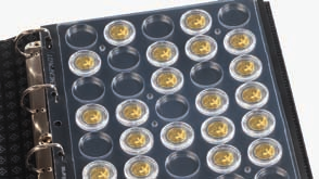 Hüllen-System für gekapselte Münzen ENCAP-Hüllen encap-hüllen sind das system zur Unterbringung von gekapselten Münzen. sie sind aus hochwertigem, sehr stabilem, klarsichtigem Kunststoff gefertigt.
