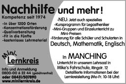 Informationsblatt für den Markt Manching Ausgabe12 Dezember 2006 Seite 8 Gottesdienstbeginn, wenn nicht anders angezeigt, um 10.