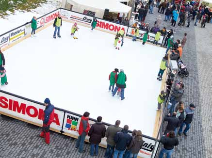 7.5 SIMONA Eco-Ice Platten für Eisbahnen Universelle Einsatzmöglichkeiten Stadionneubau und Stadionumbau Trainingsflächen für Eiskunstlauf und Eishockey Eisplätze bei Veranstaltungen und Festen, wie