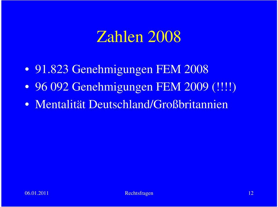 Genehmigungen FEM 2009 (!