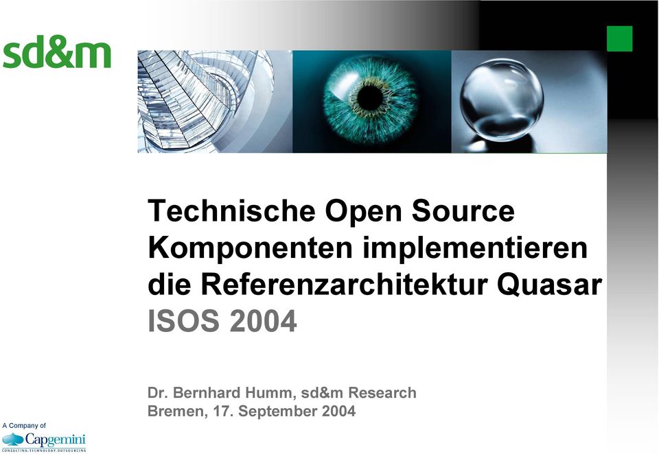 Quasar ISOS 2004 A Company of Dr.