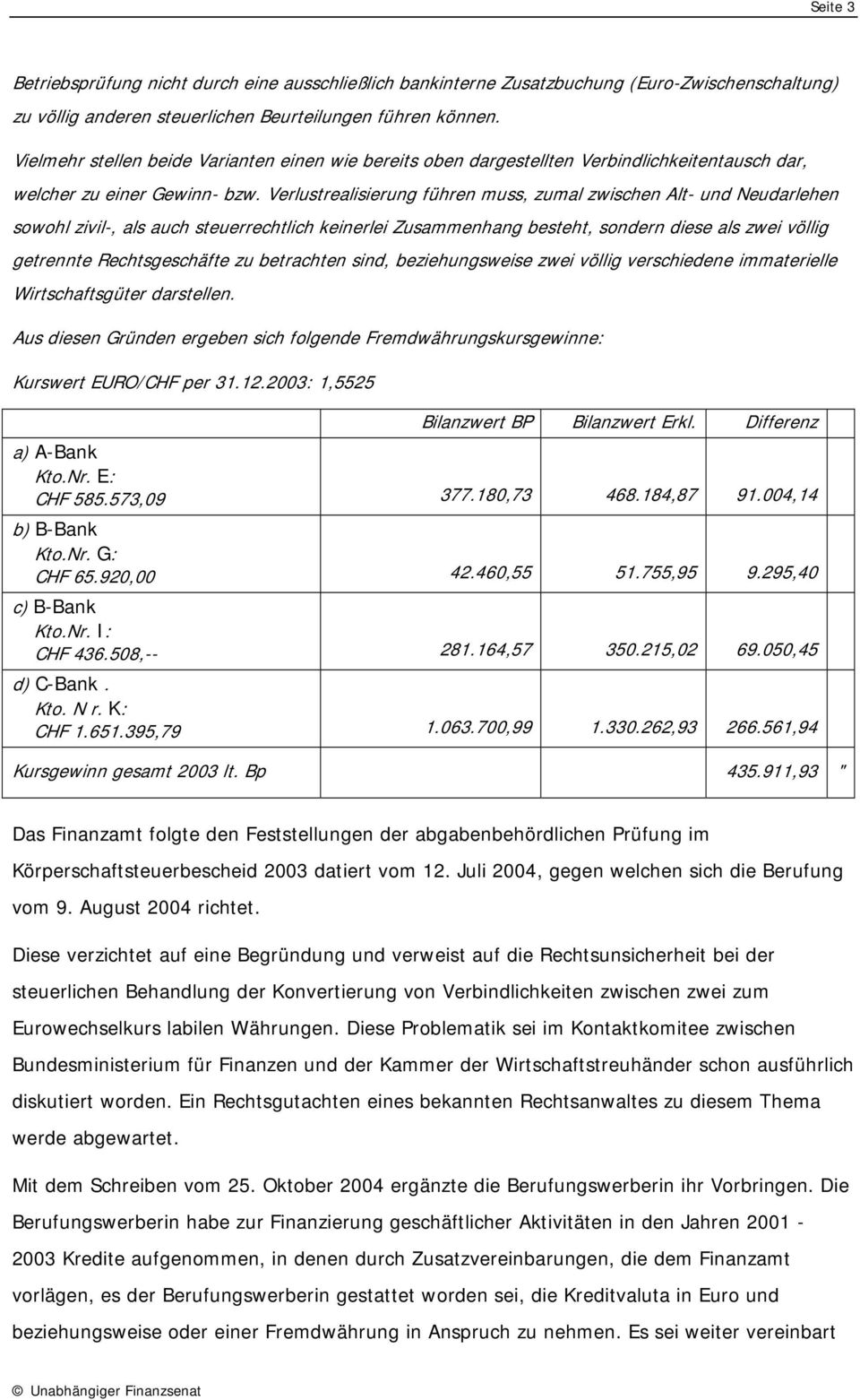 Verlustrealisierung führen muss, zumal zwischen Alt- und Neudarlehen sowohl zivil-, als auch steuerrechtlich keinerlei Zusammenhang besteht, sondern diese als zwei völlig getrennte Rechtsgeschäfte zu