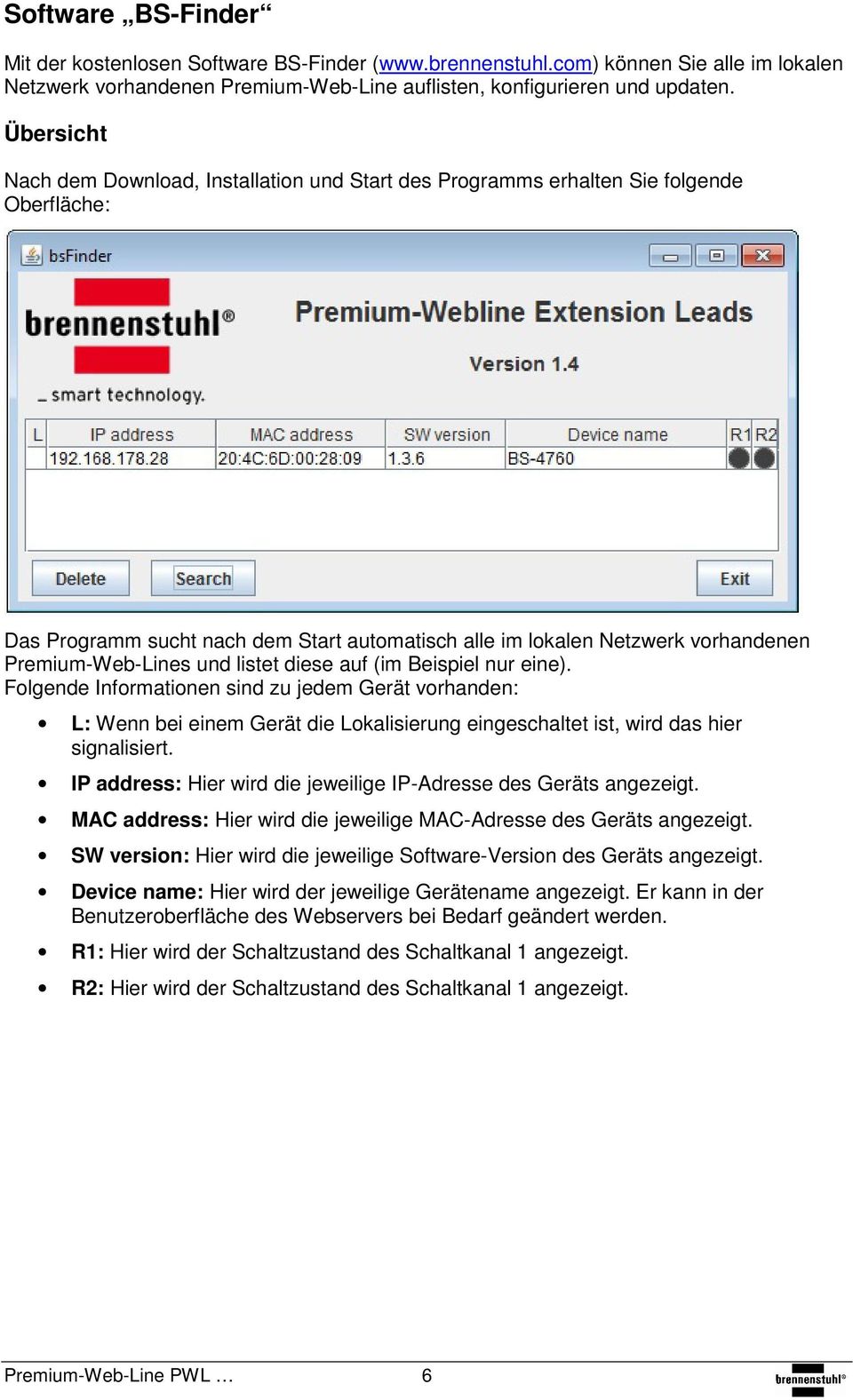 Premium-Web-Lines und listet diese auf (im Beispiel nur eine).