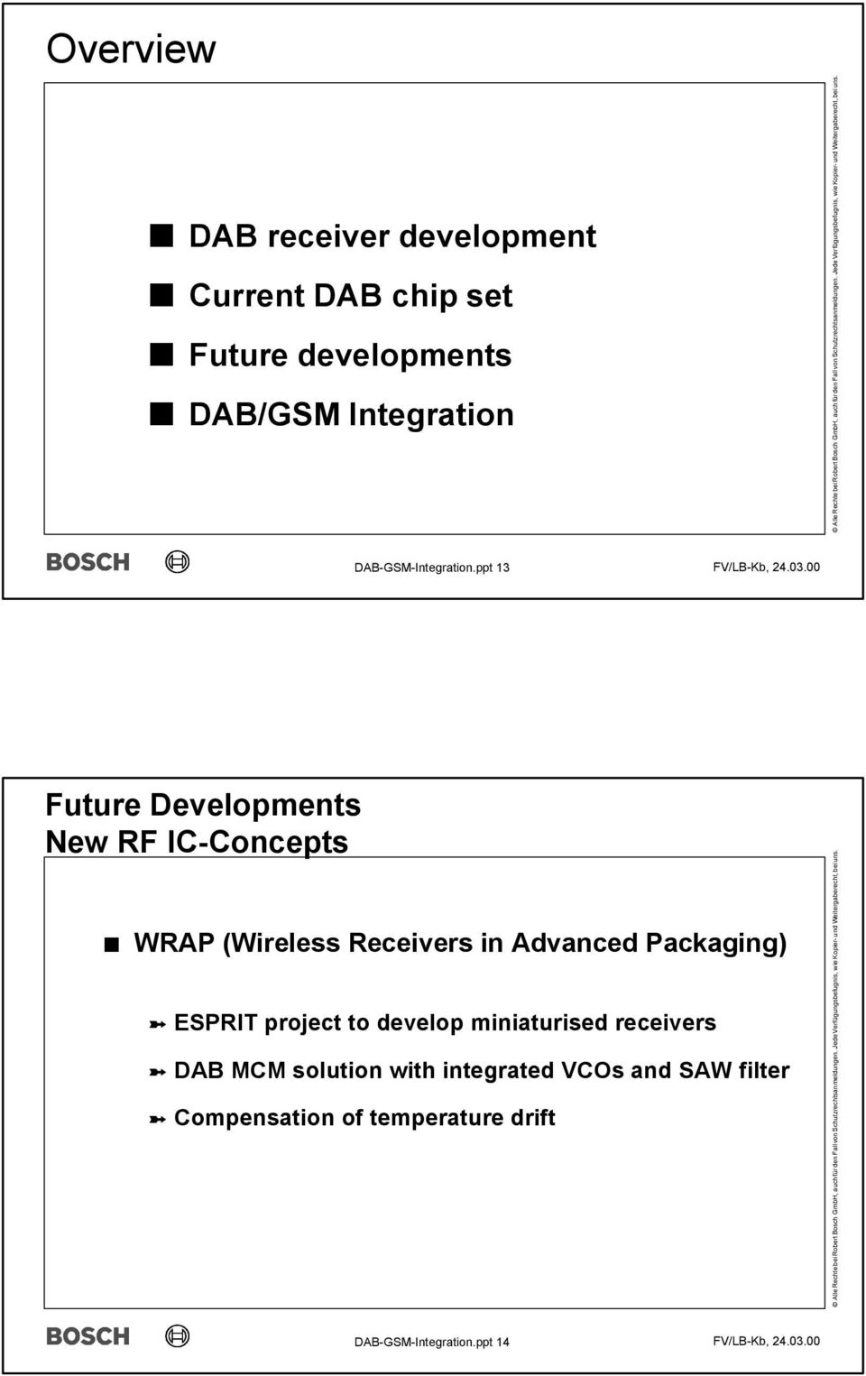 ppt 13 Future Developments New RF IC-Concepts WRAP (Wireless Receivers in Advanced