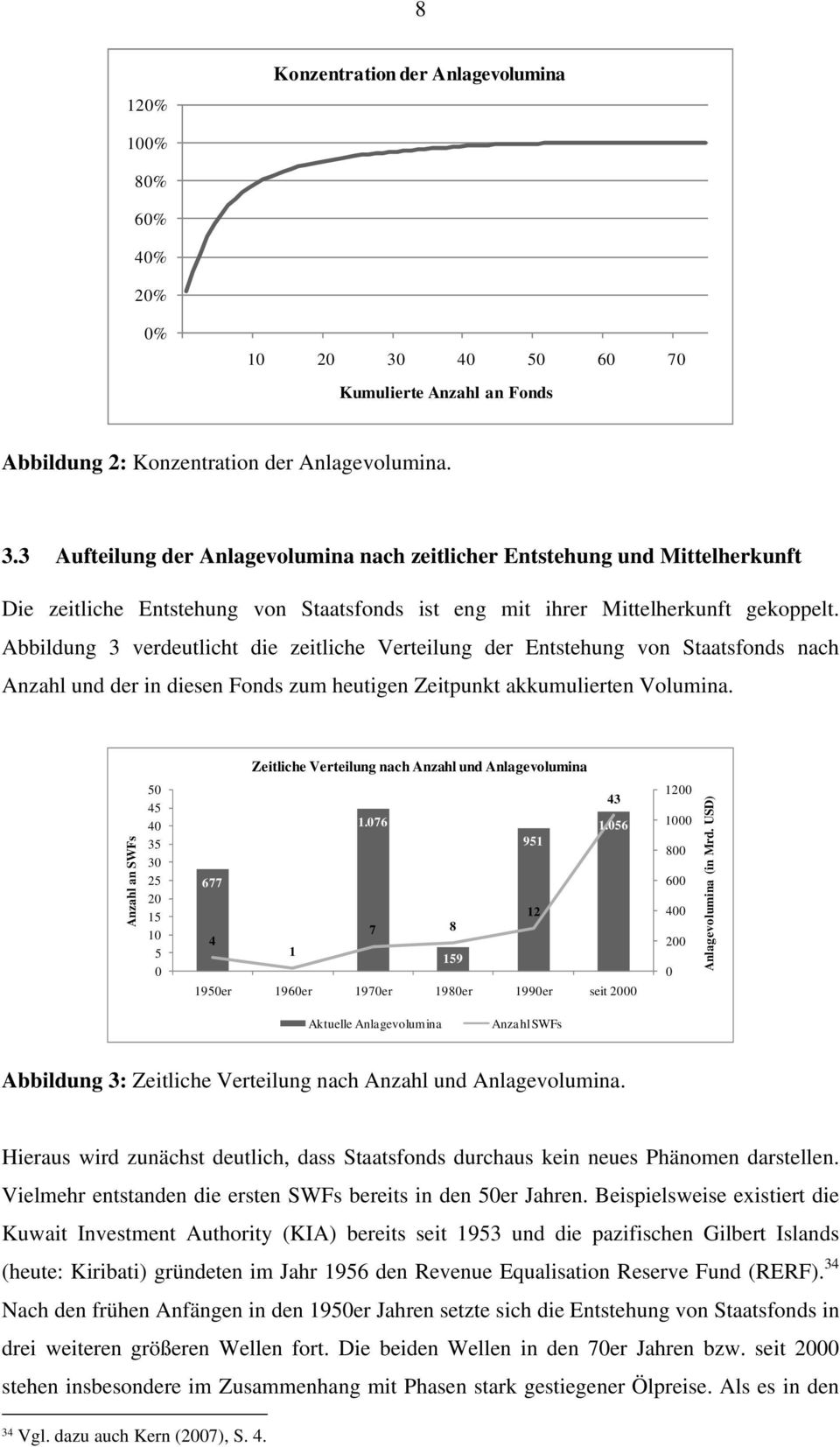 3 Aufteilung der Anlagevolumina nach zeitlicher Entstehung und Mittelherkunft Die zeitliche Entstehung von Staatsfonds ist eng mit ihrer Mittelherkunft gekoppelt.