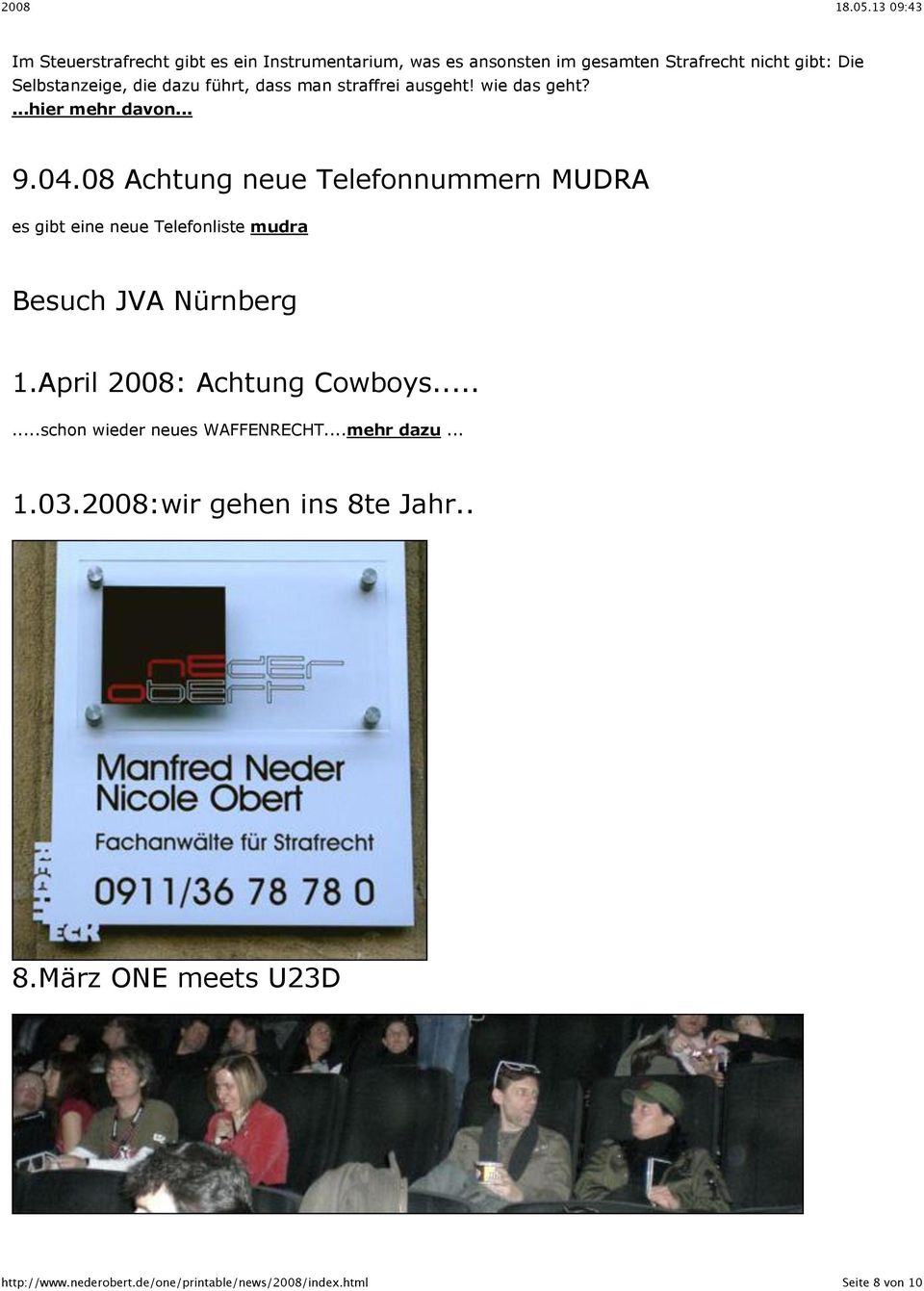 08 Achtung neue Telefonnummern MUDRA es gibt eine neue Telefonliste mudra Besuch JVA Nürnberg 1.