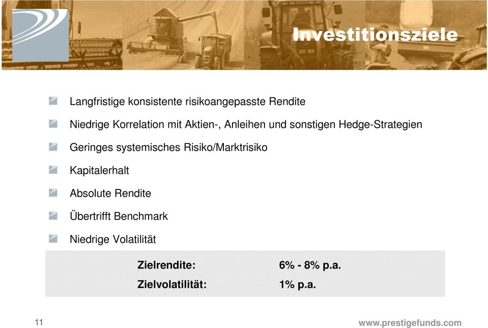 systemisches Risiko/Marktrisiko Kapitalerhalt Absolute Rendite Übertrifft