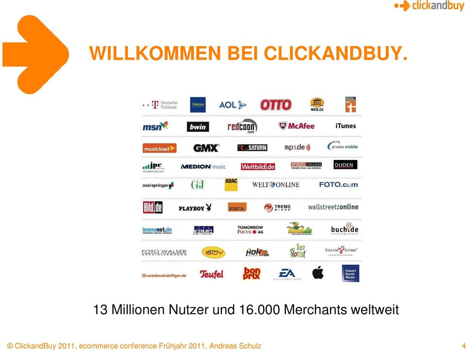 000 Merchants weltweit ClickandBuy