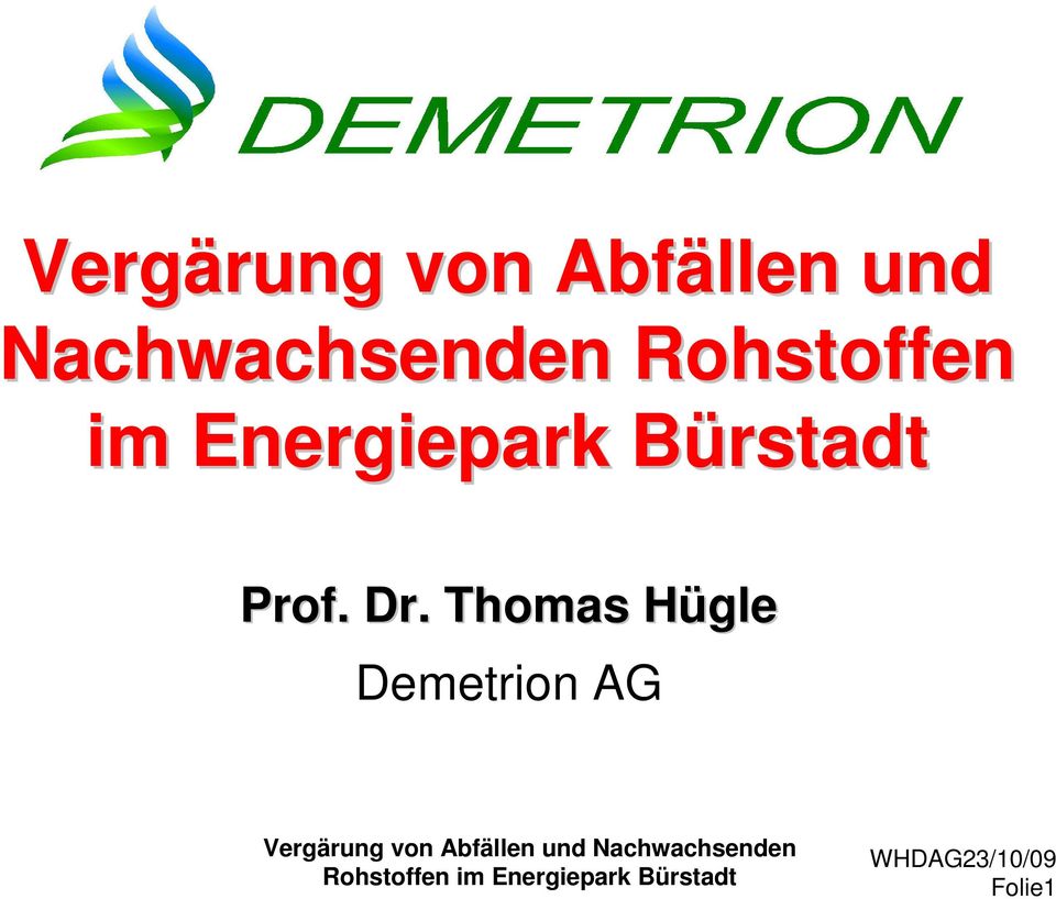 Energiepark BürstadtB Prof. Dr.